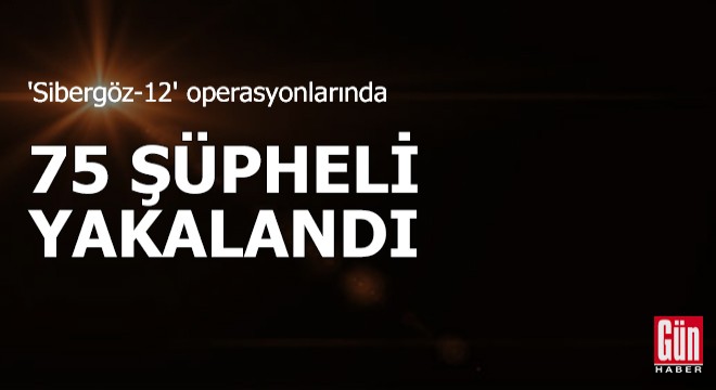 'Sibergöz-12' operasyonlarında 75 şüpheli yakalandı