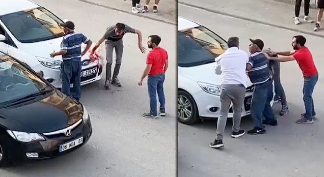 'Yol vermeme' tartışmasında sürücünün burnunu kırdı