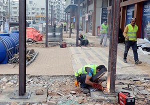 'Efsane cadde' şantiyeye döndü