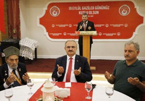 Gaziler ve şehit yakınlarına resepsiyon