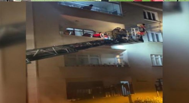 4 katlı binada yangın: 10 kişiyi itfaiye kurtardı