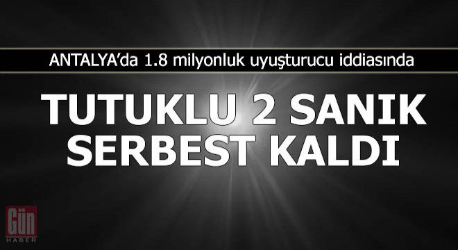1.8 milyonluk uyuşturucu iddiasında tutuklu 2 sanık serbest kaldı