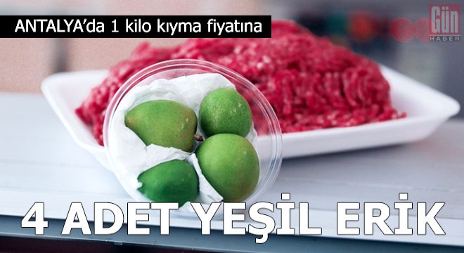 1 kilo kıyma fiyatına 4 adet yeşil erik
