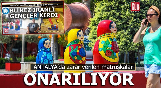 2 Rus sanatçı, zarar verilen matruşka bebekleri onarıyor