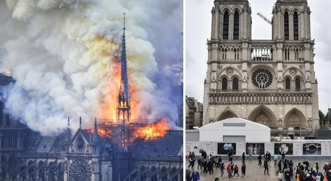 2019 da yanmıştı: Tarihi katedral yıl sonunda açılıyor