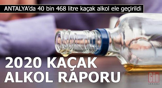 2020 kaçak alkol raporu: 40 bin 468 litre