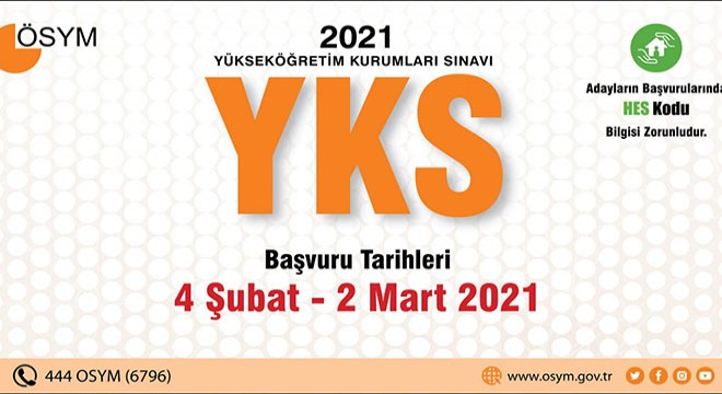 2021 YKS başvuruları başladı