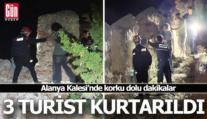 Alanya Kalesi’nde korku dolu dakikalar