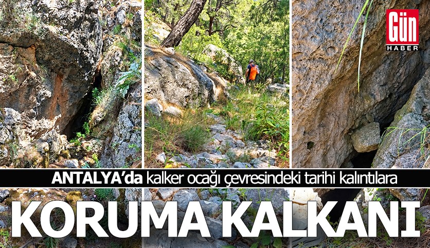 Antalya'da kalker ocağı çevresindeki tarihi kalıntılara koruma kalkanı