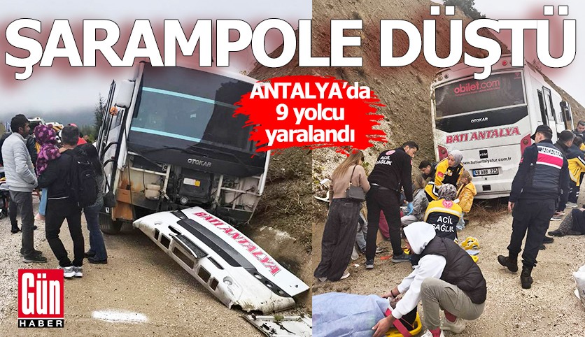 Antalya'da yolcu midibüsü şarampole düştü: 9 yaralı