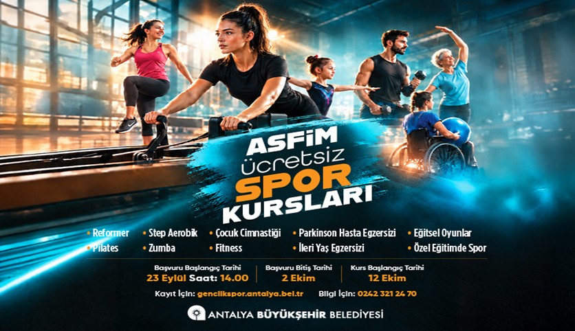 ASFİM ücretsiz spor kursları