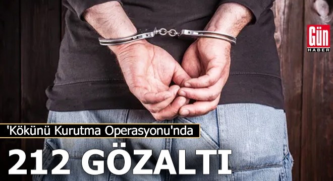 45'inci 'Kökünü Kurutma Operasyonu'nda 212 gözaltı