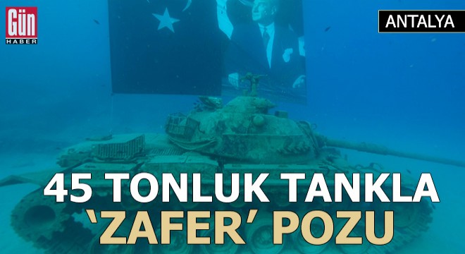 45 tonluk tankla 'zafer' pozu