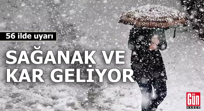 56 ilde uyarı: Sağanak ve kar geliyor