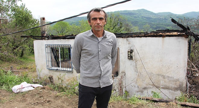6 kardeşin evleri yıldırım düşmesi sonucu yanmış