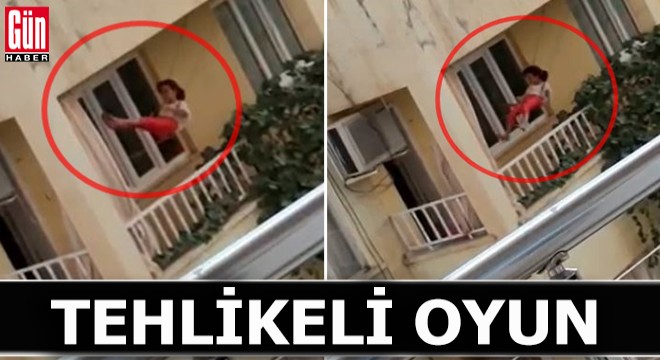 6'ncı kat balkonunda tehlikeli sallanma