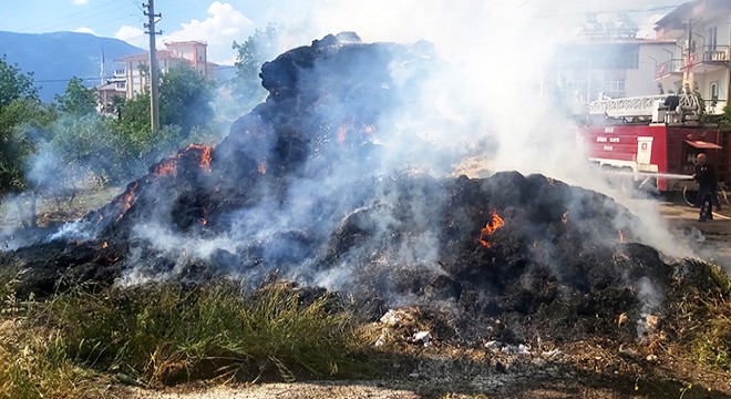 750 balya samanı yanan çiftçiden tepki