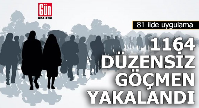 81 ilde uygulama; 1164 düzensiz göçmen yakalandı