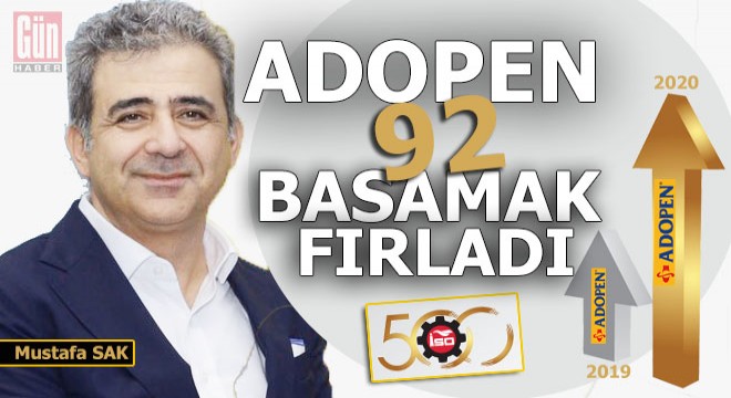 92 basamak birden yükselen ADOPEN, ISO'nun ilk 500 listesinde...