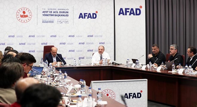 AFAD'daki 'deprem' toplantısında 11 çalışma grubu oluşturuldu