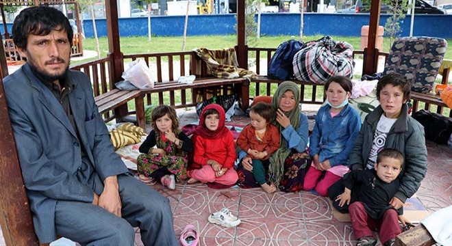 Afgan göçmenler parklarda yatıp kalkıyor