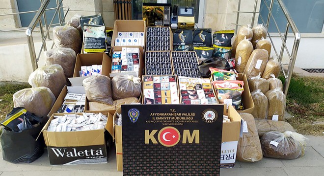 Afyonkarahisar'da kaçak tütün operasyonu