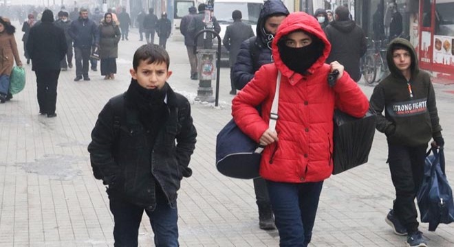 Ağrı buz kesti; ağaç ve çatılarda sarkıtlar oluştu
