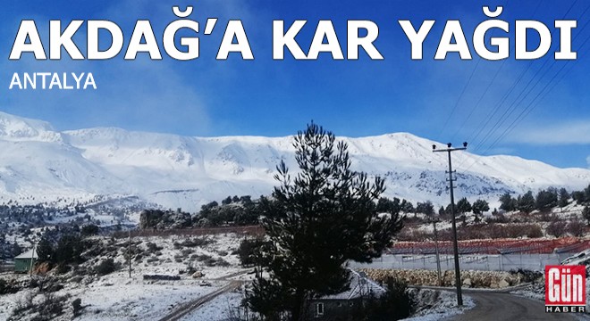 Akdağ'a kar yağdı