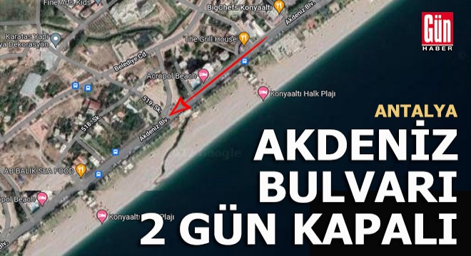 Akdeniz Bulvarı araç trafiğine kapatılacak