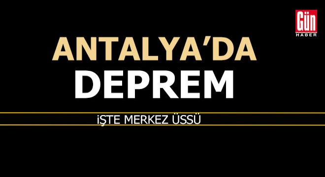 Akdeniz'de 6 şiddetinde deprem