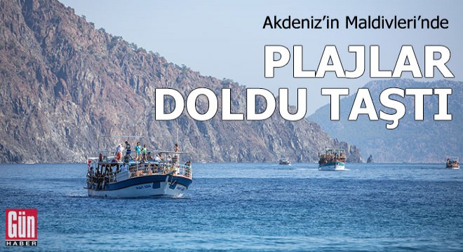 Akdeniz'in Maldivleri'nde plajlar doldu taştı