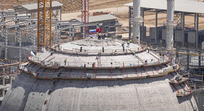 Akkuyu'da İKK kubbesine beton dökme işlemi tamamlandı