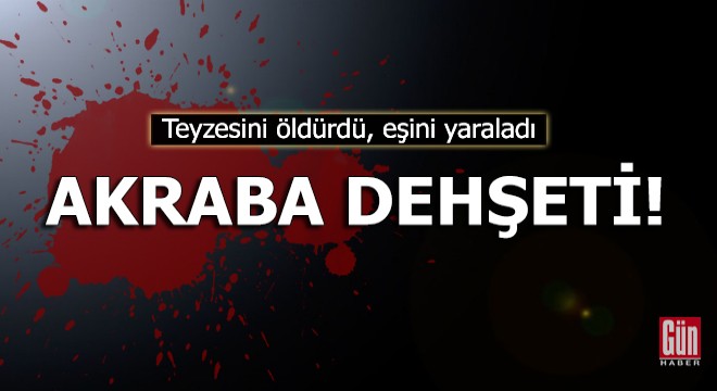 Akraba dehşeti! Teyzesini öldürdü, eşini yaraladı