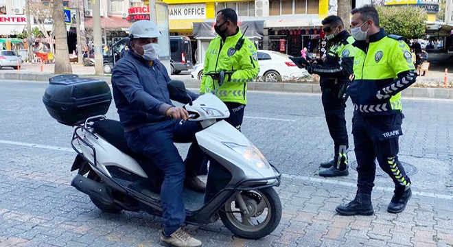 Alanya'da polisten trafik denetimi