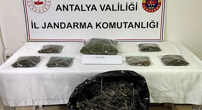 Antalya da 800 gram esrar ele geçirildi