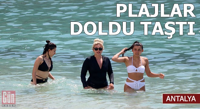 Alanya plajları, kısıtlama sonrası doldu