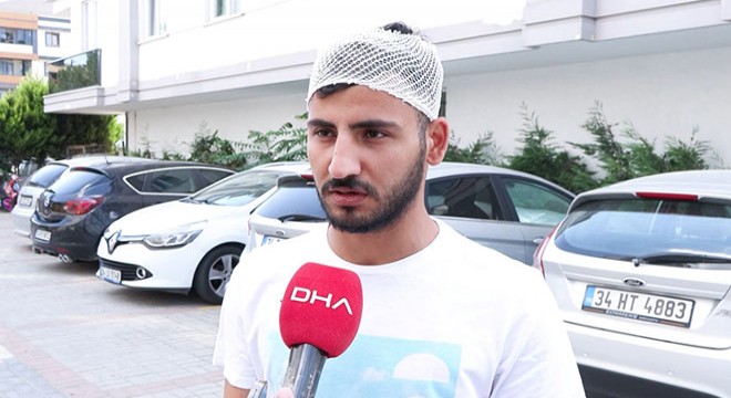 Alev alınca balkondan atılan tüp sürücünün kafasına düştü