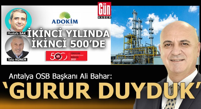 Ali Bahar; Antalya OSB’nin ve şehrimizin gururları