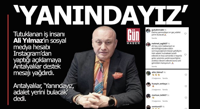 Ali Yılmaz a Antalyalılar sahip çıktı; Yanındayız...