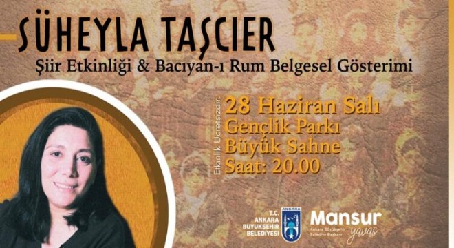 Ankara Büyükşehir Belediyesi’nden şiir dinletisi ve belgesel gösterimi
