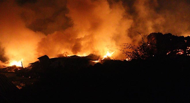 Ankara da köyde çıkan yangında 8 ev kül oldu