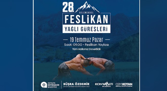 Antalya Büyükşehir Belediyesi’nin 28. Geleneksel Feslikan Yağlı Güreşleri banneri