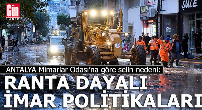 Antalya Mimarlar Odası'ndan sel açıklaması