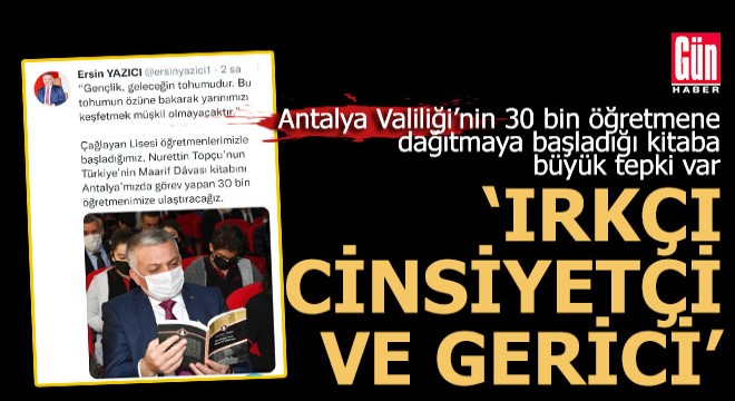Antalya Valiliği'nin dağıttığı kitaba tepki geldi