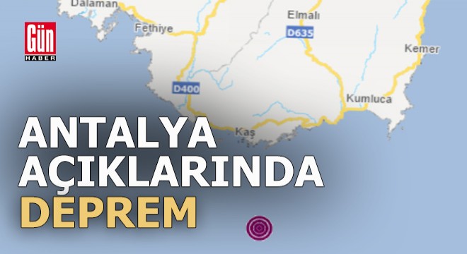 Antalya açıklarında deprem