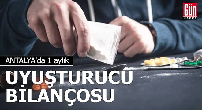 Antalya'da 1 aylık uyuşturucu bilançosu