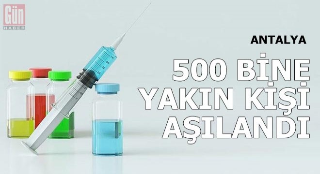 Antalya'da 500 bine yakın kişi aşılandı
