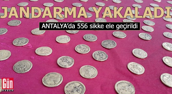 Antalya'da 556 sikke ele geçirildi
