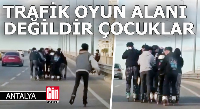 Antalya'da 7 patenlinin tehlikeli yolculuğu