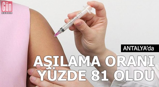 Antalya'da aşılama oranı yüzde 81 oldu